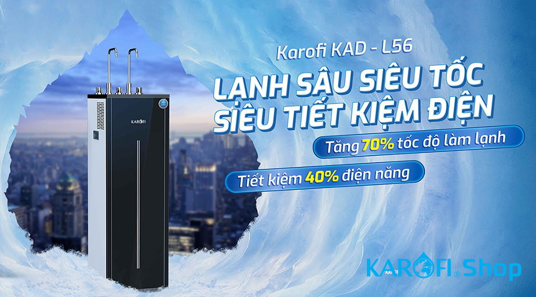 Máy lọc nước nóng lạnh Karofi KAD-L56