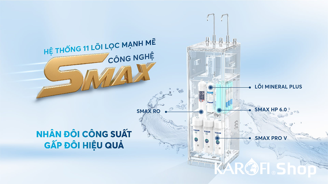Máy lọc nước nóng lạnh Karofi KAD-D528