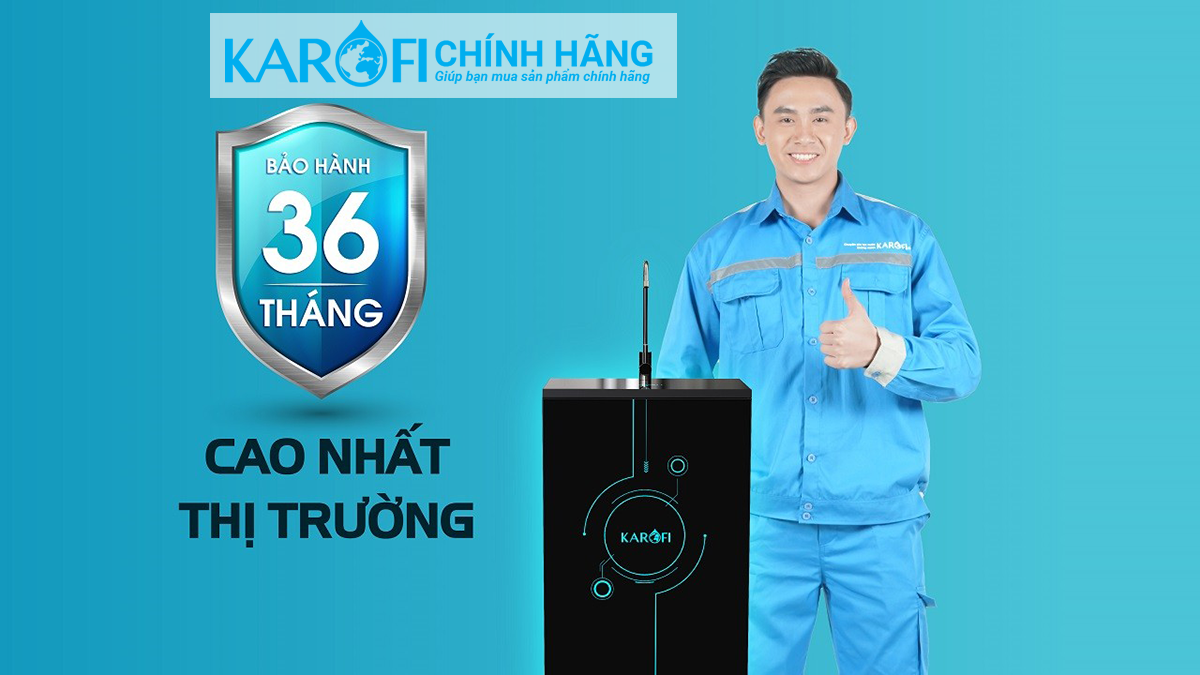 Máy lọc nước hydrogen ion kiềm Karofi ERO100V  + HYDRO-iON KIỀM- 11 lõi