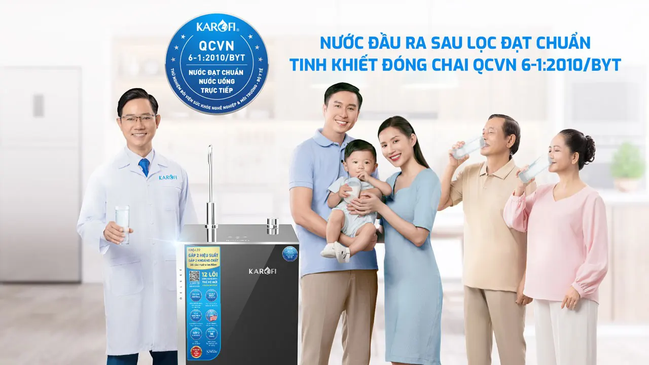 Máy lọc nước Karofi KAQ-L22 + HYDRO-iON KIỀM - 13 Lõi CAO CẤP