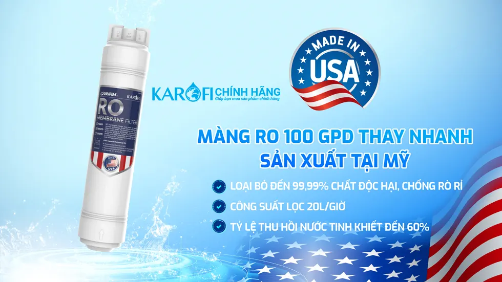 Máy lọc nước Hydrogen ion kiềm Karofi KAQ-U95 Pro + HYDRO-iON KIỀM - 11 Lõi Cao Cấp