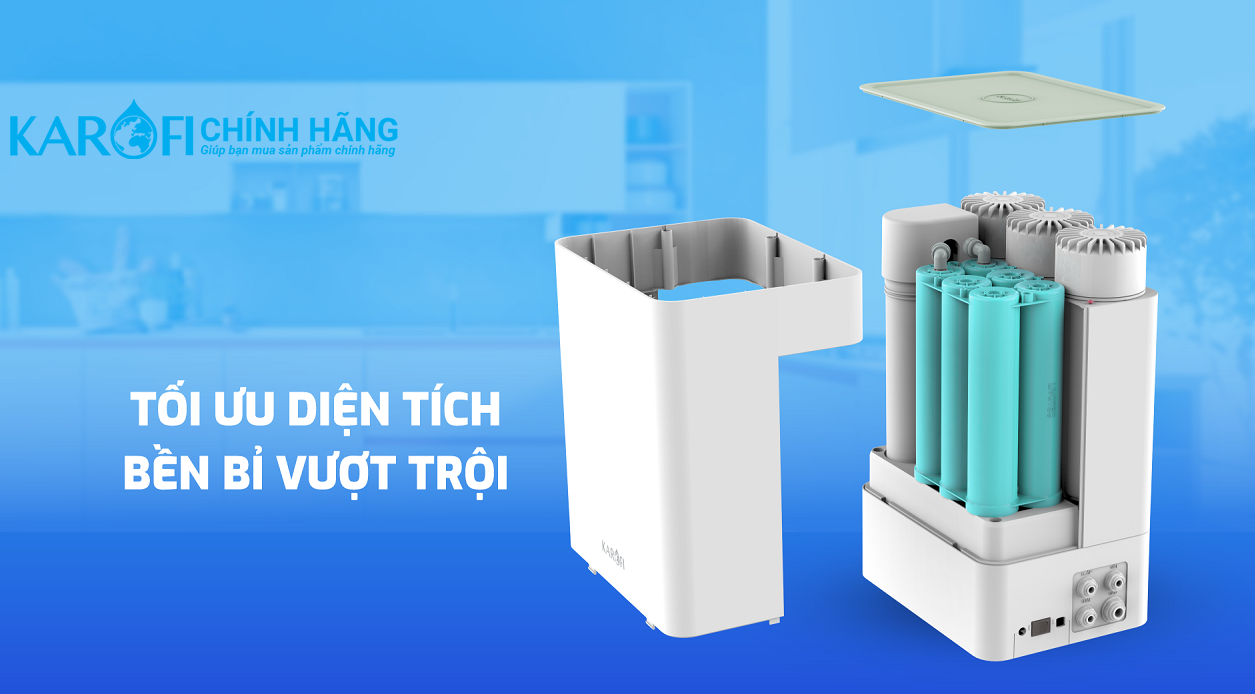 Máy lọc nước hydrogen ion kiềm Karofi KAQ-U98 + HYDRO-iON KIỀM - 11 lõi