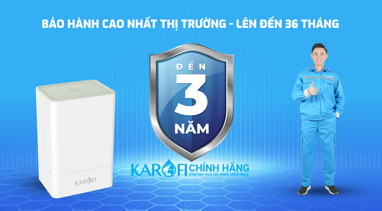 Máy lọc nước hydrogen ion kiềm Karofi KAQ-U98 + HYDRO-iON KIỀM - 11 lõi