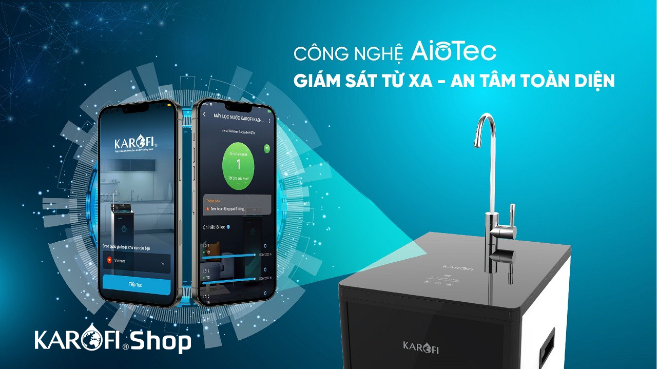 Máy lọc nước hydrogen ion kiềm Karofi KAQ-D58 + HYDRO-iON KIỀM - 11 Lõi