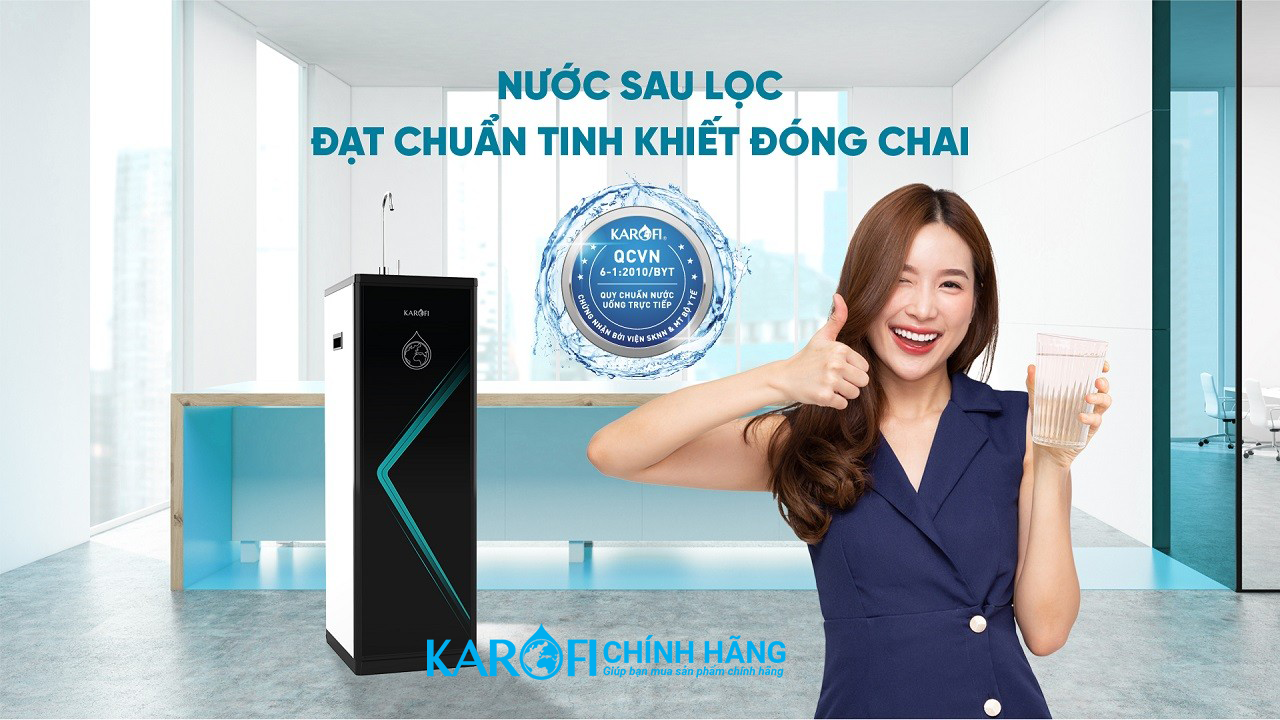 Máy lọc nước hydrogen ion kiềm Karofi KAQ-D58 + HYDRO-iON KIỀM - 11 Lõi