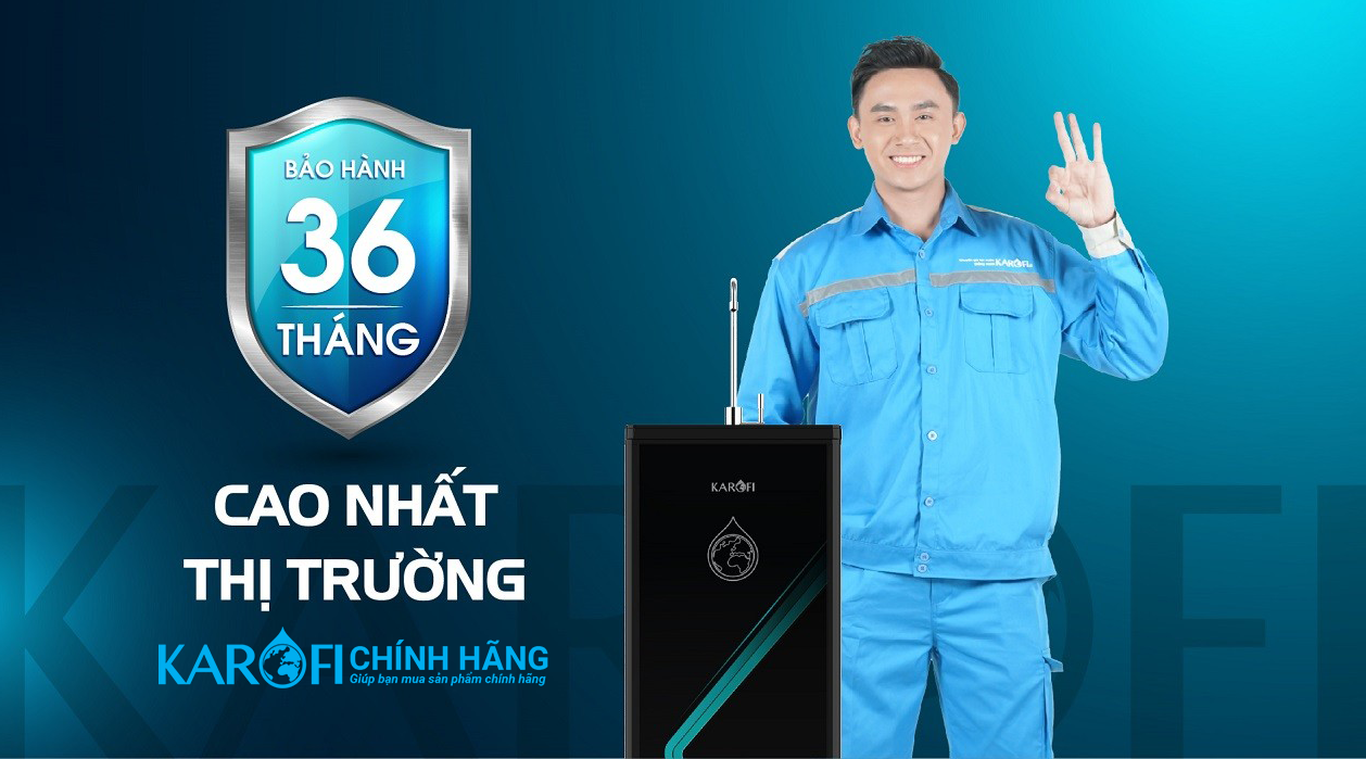 Máy lọc nước hydrogen ion kiềm Karofi KAQ-D58 + HYDRO-iON KIỀM - 11 Lõi