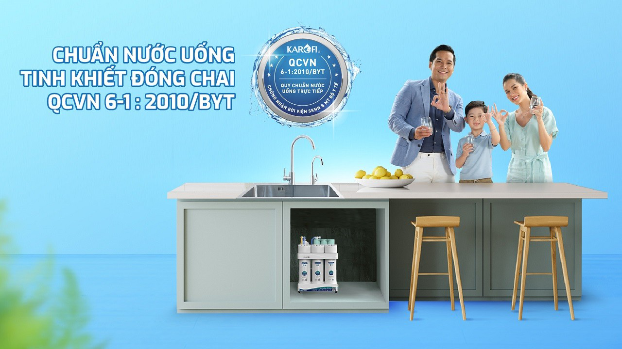 Máy lọc nước hydrogen ion kiềm Karofi KAQ-U05 Pro + HYDRO-iON KIỀM- 11 Lõi