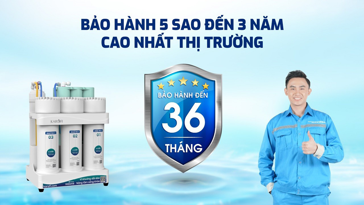 Máy lọc nước hydrogen ion kiềm Karofi KAQ-U05 Pro + HYDRO-iON KIỀM- 11 Lõi