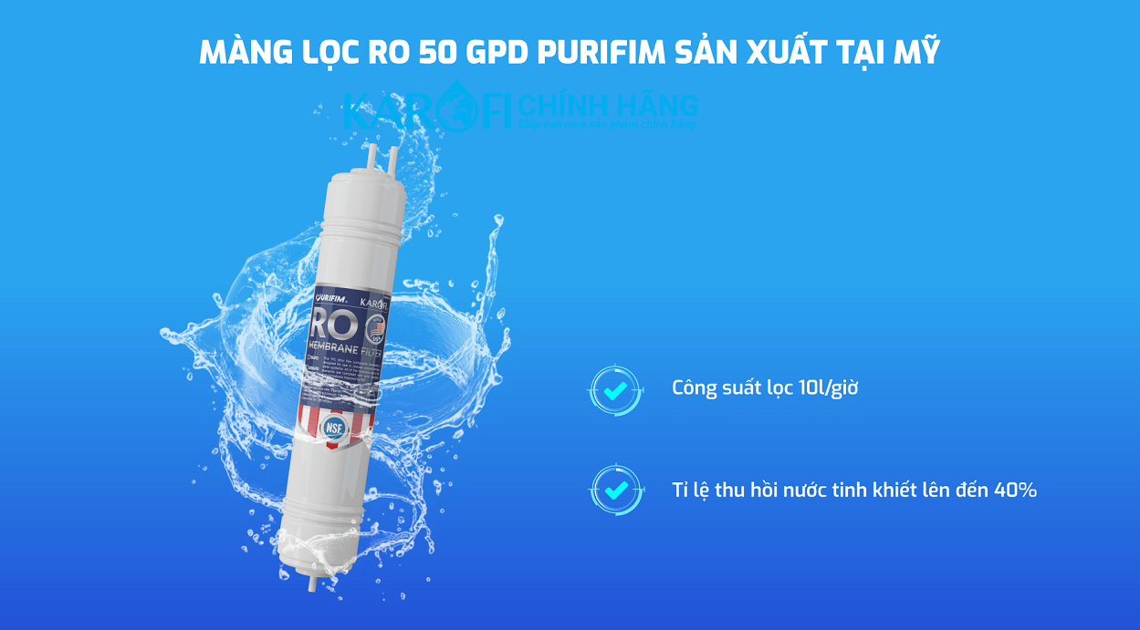 Máy lọc nước hydrogen ion kiềm Karofi KAQ-U65 + HYDRO-iON KIỀM - 11 Lõi