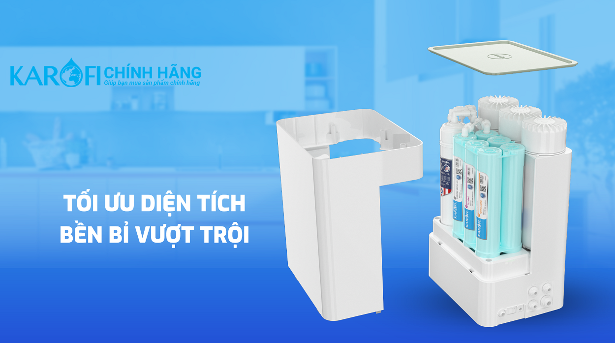 Máy lọc nước hydrogen ion kiềm Karofi KAQ-U65 + HYDRO-iON KIỀM - 11 Lõi