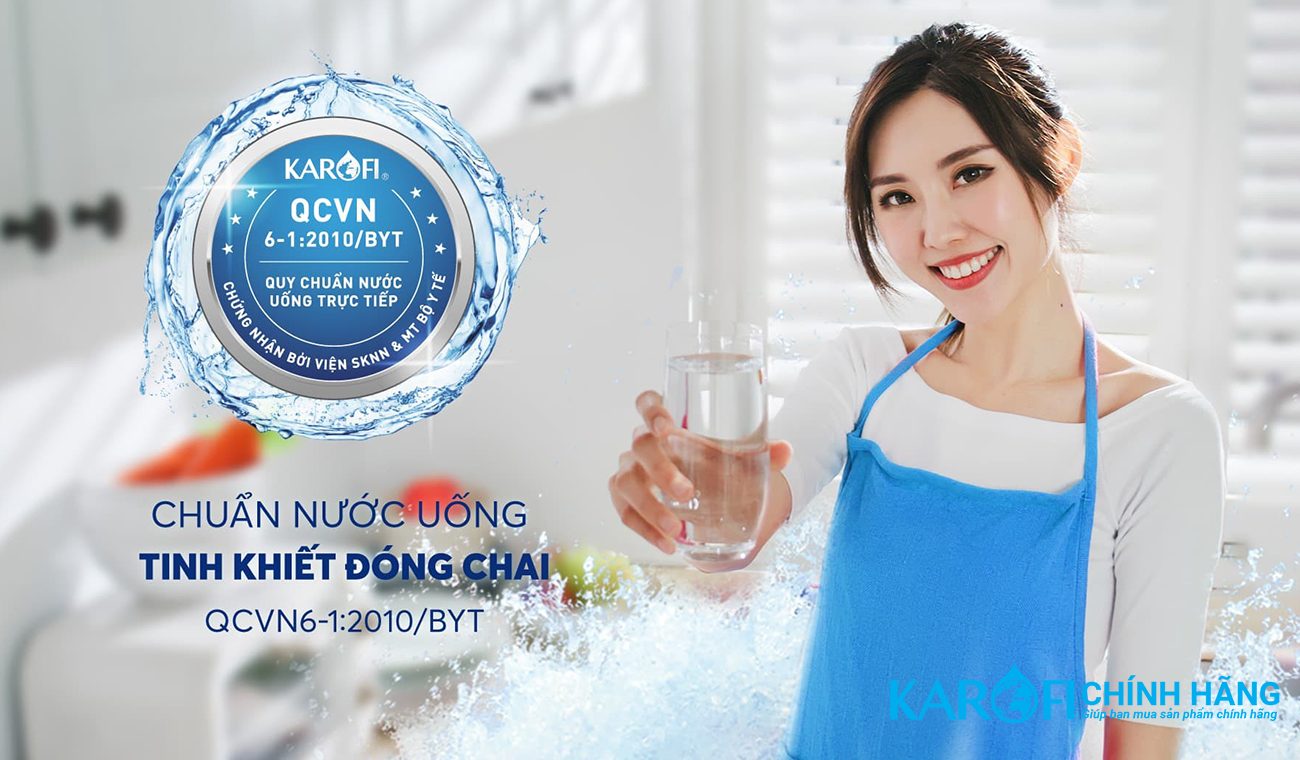 Máy lọc nước hydrogen ion kiềm Karofi KAQ-U96 + HYDRO-iON KIỀM - 11 lõi 