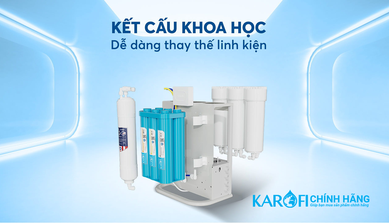 Máy lọc nước hydrogen ion kiềm Karofi KAQ-U96 + HYDRO-iON KIỀM - 11 lõi 