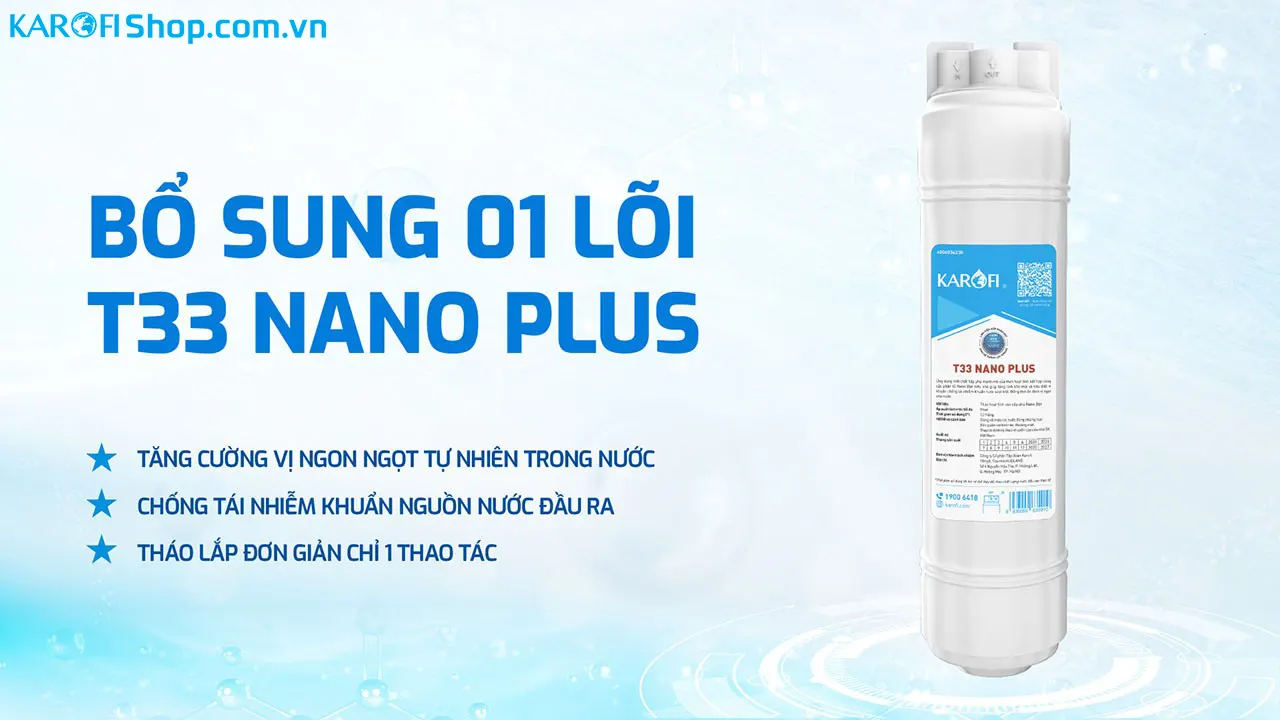 Máy lọc nước Hydro-ion kiềm Karofi KAE-S68 PRO