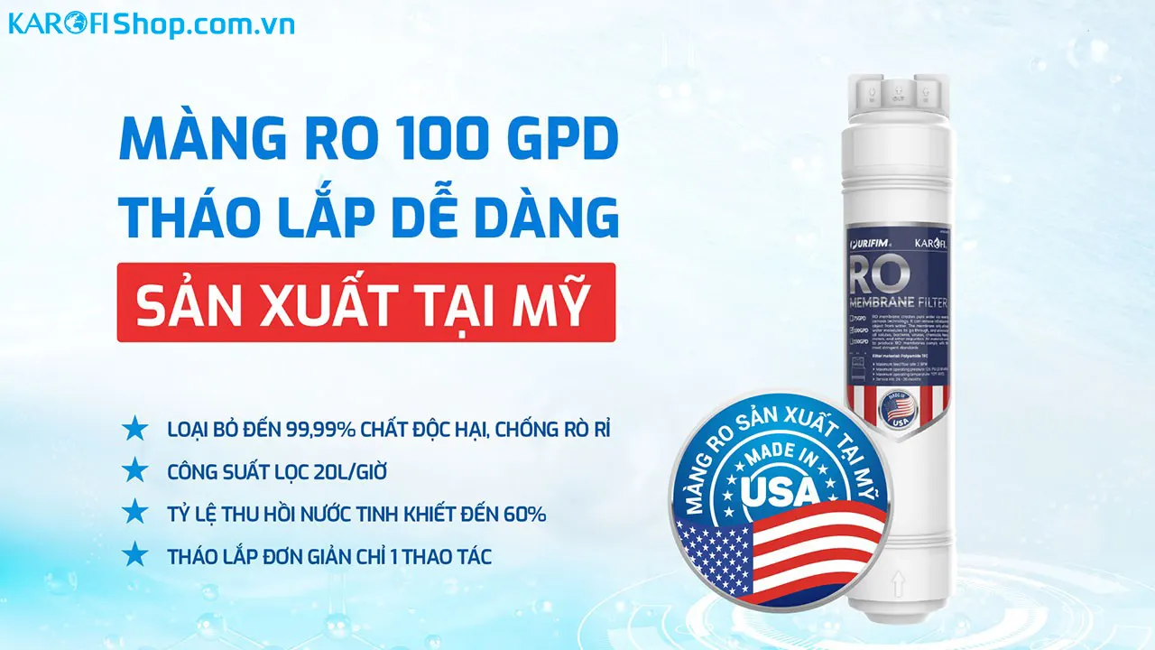 Máy lọc nước Hydro-ion kiềm Karofi KAE-S68 PRO