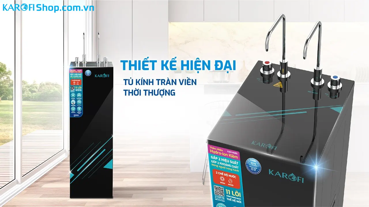 Máy lọc nước nóng nguội Karofi KAH-H58S-11 lõi lọc
