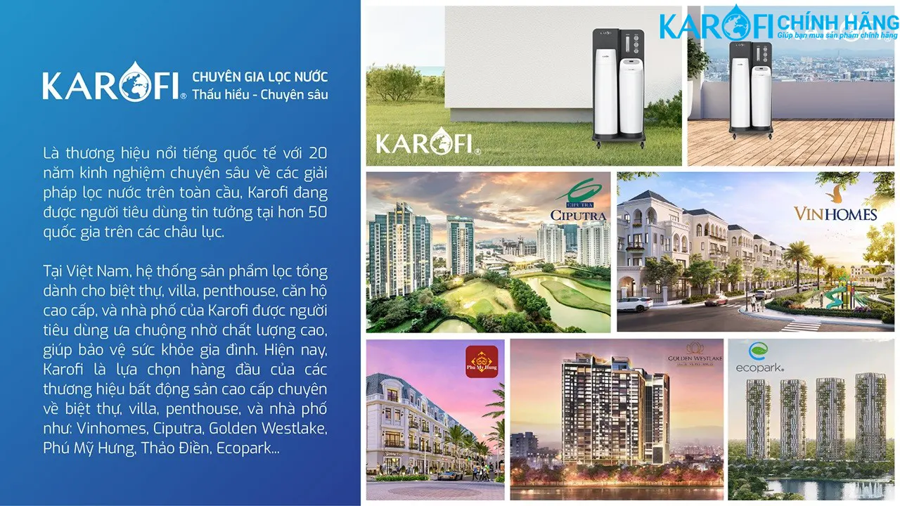 Máy lọc tổng biệt thự cao cấp Karofi WHF-E666 - Bản Standard