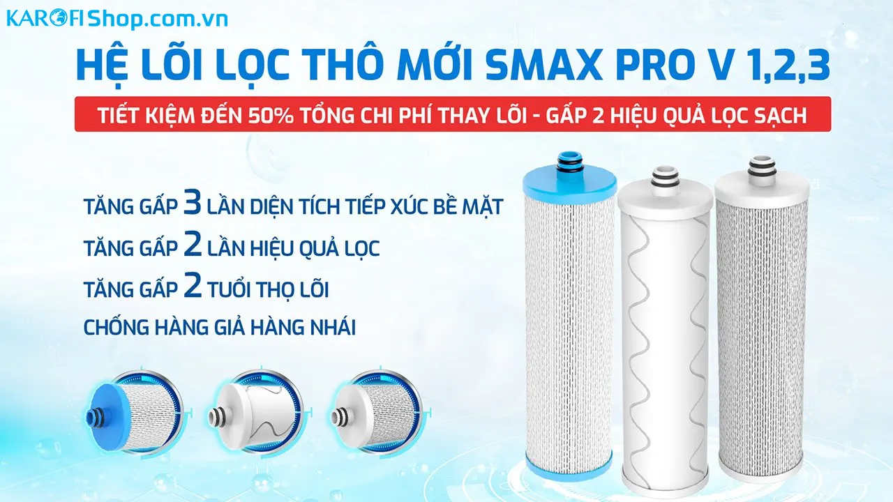 Máy lọc nước nóng lạnh Hydro-ion kiềm Karofi KAE-S695