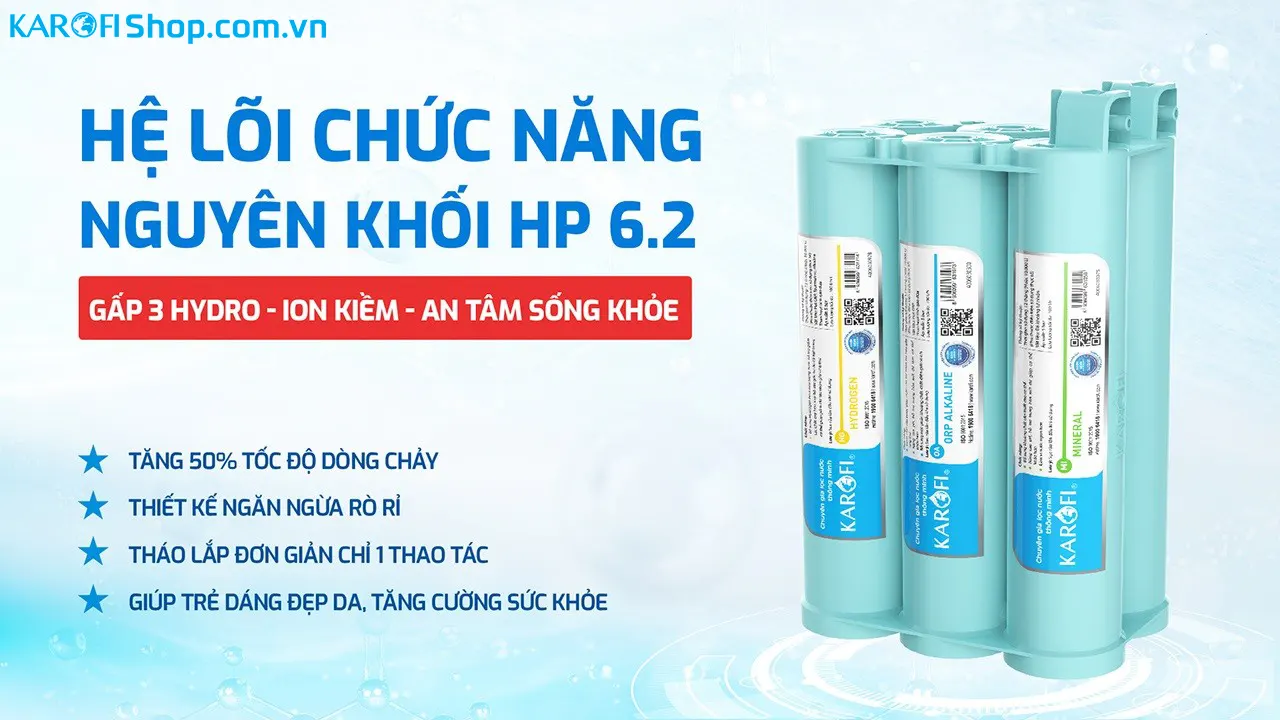 Máy lọc nước nóng lạnh Hydro-ion kiềm Karofi KAE-S695
