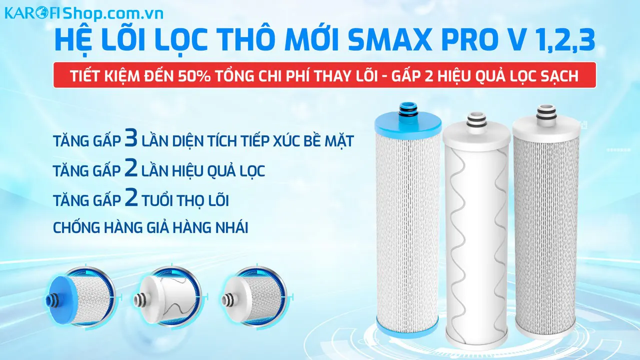 Máy lọc nước Hydro-ion kiềm nóng lạnh Karofi KAE-S688