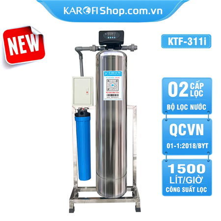 Bộ lọc nước tổng đầu nguồn gia đình KTF-311i - Van tự động, 2 cấp lọc