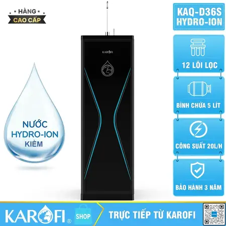 Máy lọc nước Karofi KAQ-D36 + HYDRO-iON KIỀM - 11 Lõi ion Kiềm