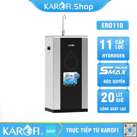 Máy lọc nước Karofi ERO110 - 11 Lõi - Xử lý nước bị cặn Canxi