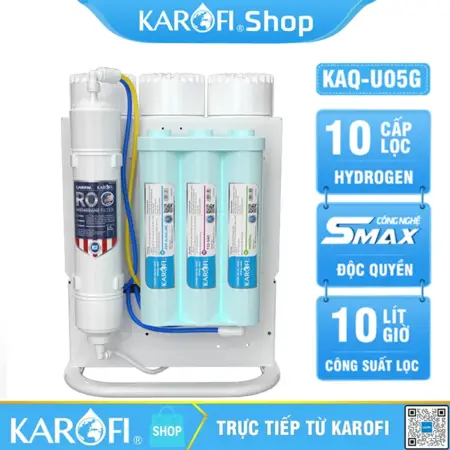 Máy lọc nước Karofi KAQ-U05G - 10 Lõi Mẫu Mới 2023