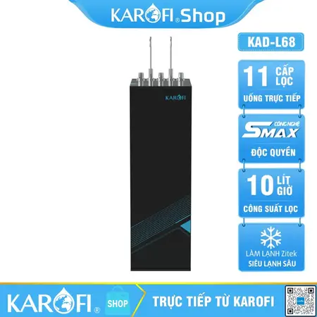 Máy lọc nước nóng lạnh Karofi KAD-L68 - 11 Lõi Lọc - Mẫu 2024