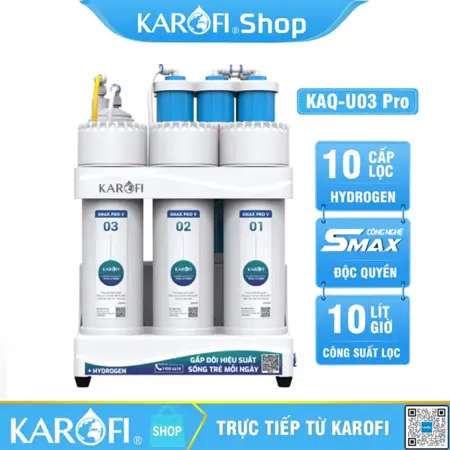 Máy lọc nước Karofi KAQ-U03 Pro - 10 Lõi lọc Rời