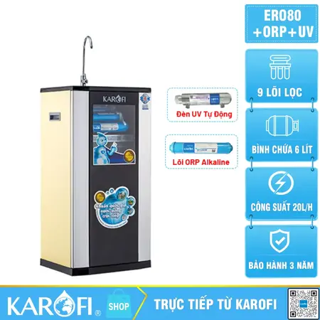 Máy lọc nước Karofi ERO80 + ORP + UV - 10 cấp lọc