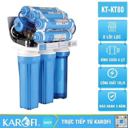 Máy lọc nước RO Karofi KT-KT80 8 cấp lọc KHÔNG TỦ
