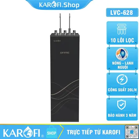 Máy lọc nước nóng lạnh Karofi Livotec 628