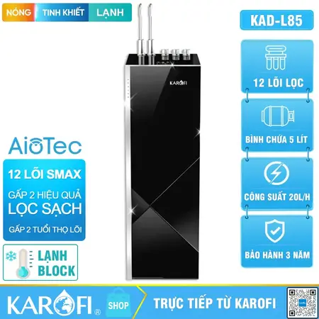 Máy lọc nước nóng lạnh Karofi KAD-L85 - 12 Lõi Mẫu Mới 2025