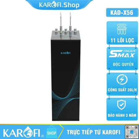 Máy lọc nước nóng lạnh Karofi KAD-X56 - 11 Lõi lọc