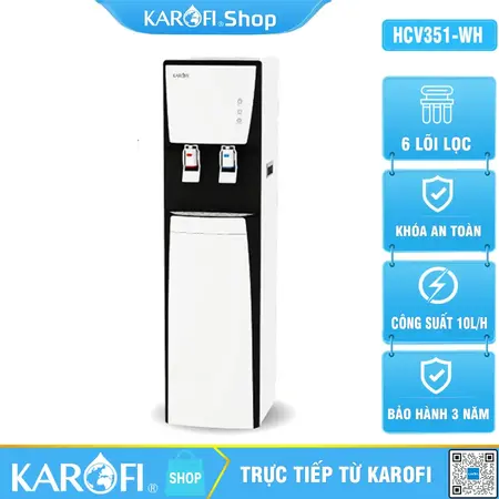 Máy lọc nước nóng lạnh Karofi HCV351-WH