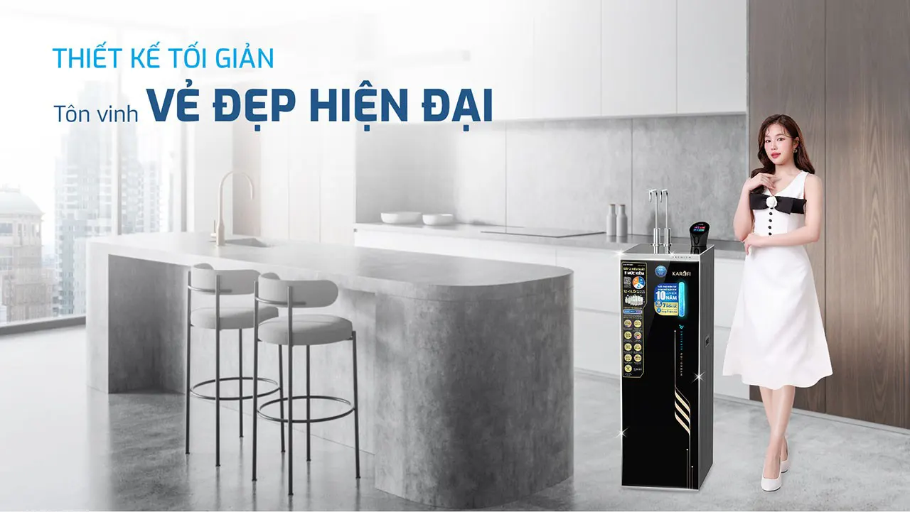 Máy lọc nước nóng lạnh Hydro-ion Kiềm Karofi SA8 PREMIUM