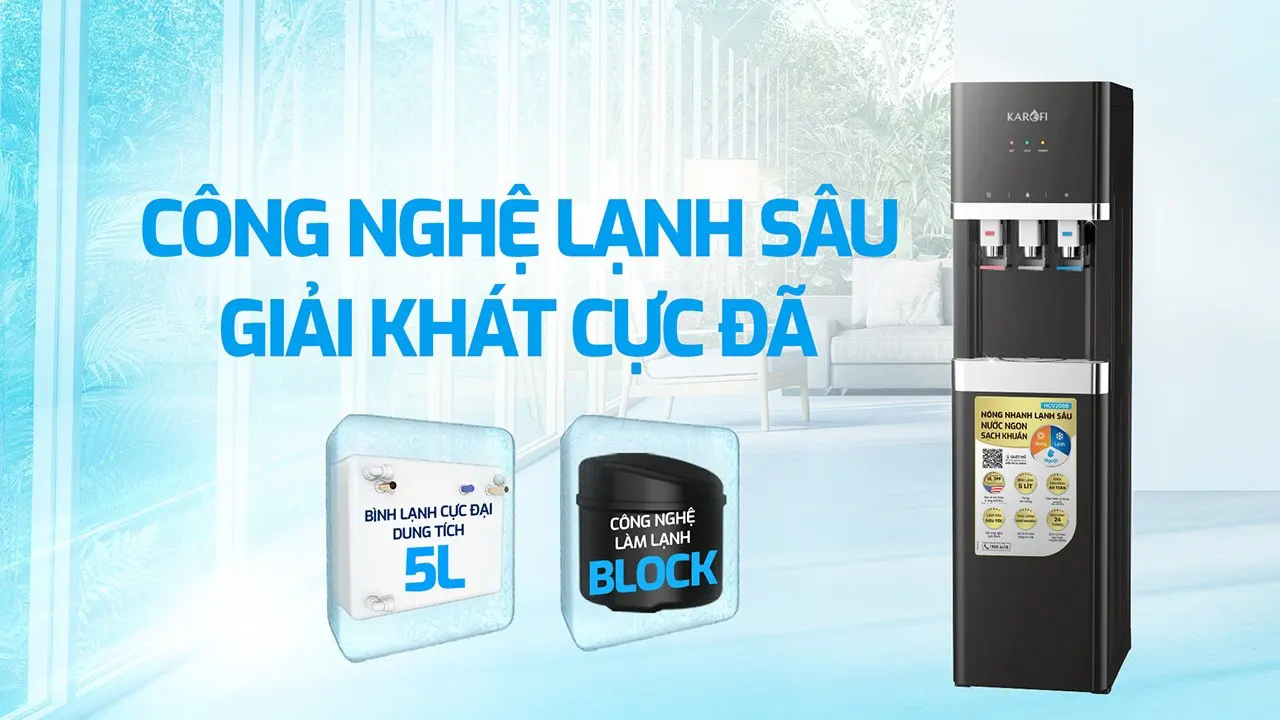 Cây nước nóng lạnh Karofi HCV208B nóng lạnh