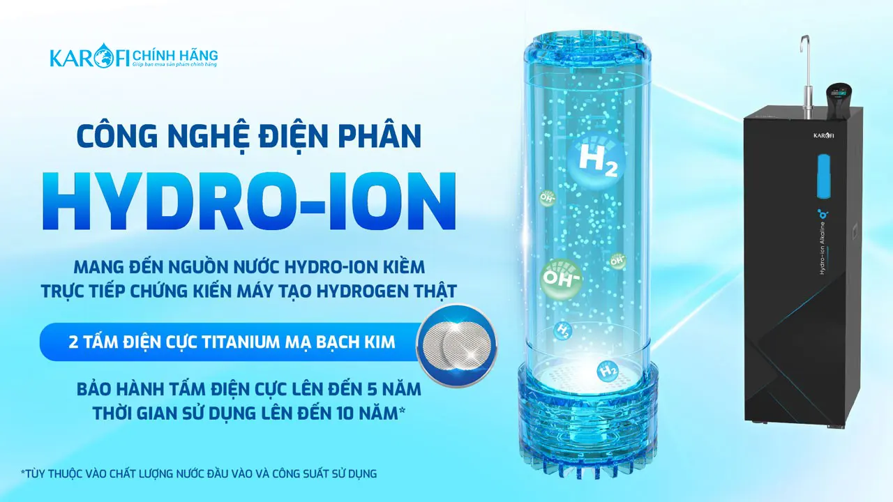 Máy lọc nước Hydro-ion kiềm Karofi KAE-S68