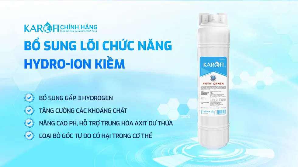 Máy lọc nước Hydro-ion kiềm Karofi KAE-S68