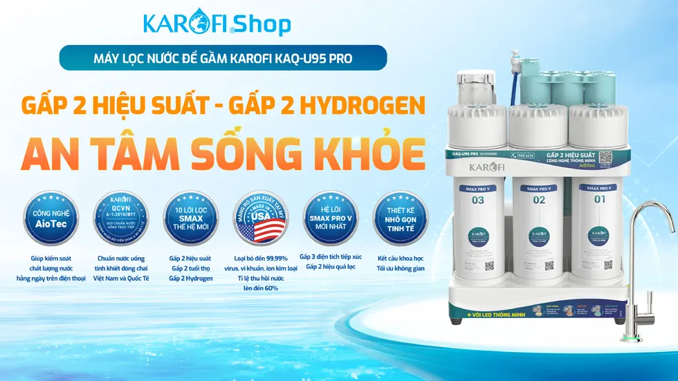 Máy lọc nước Karofi KAQ-U95 Pro