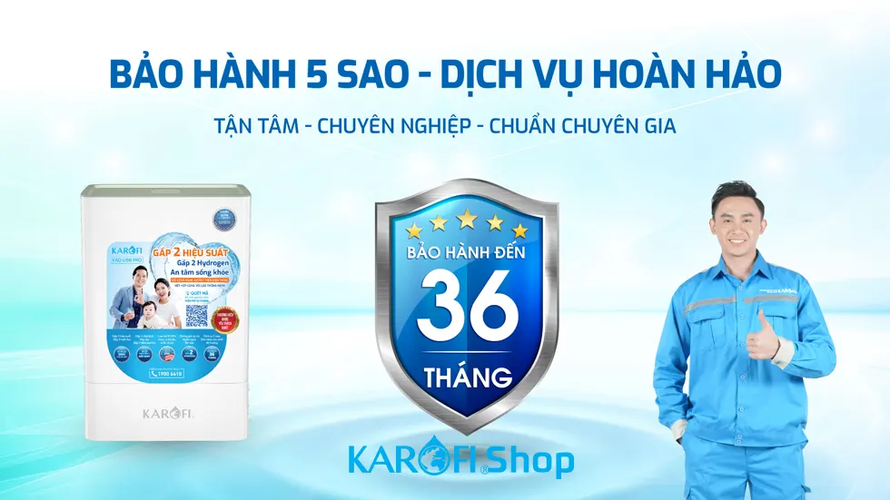 Máy lọc nước Karofi KAQ-U98 Pro bảo hành 36 tháng