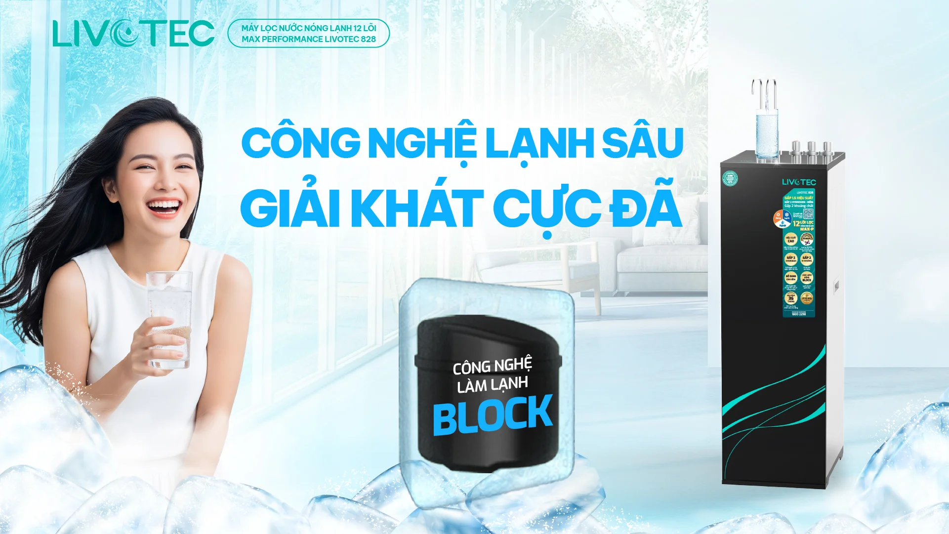 Máy lọc nước nóng lạnh Livotec 828