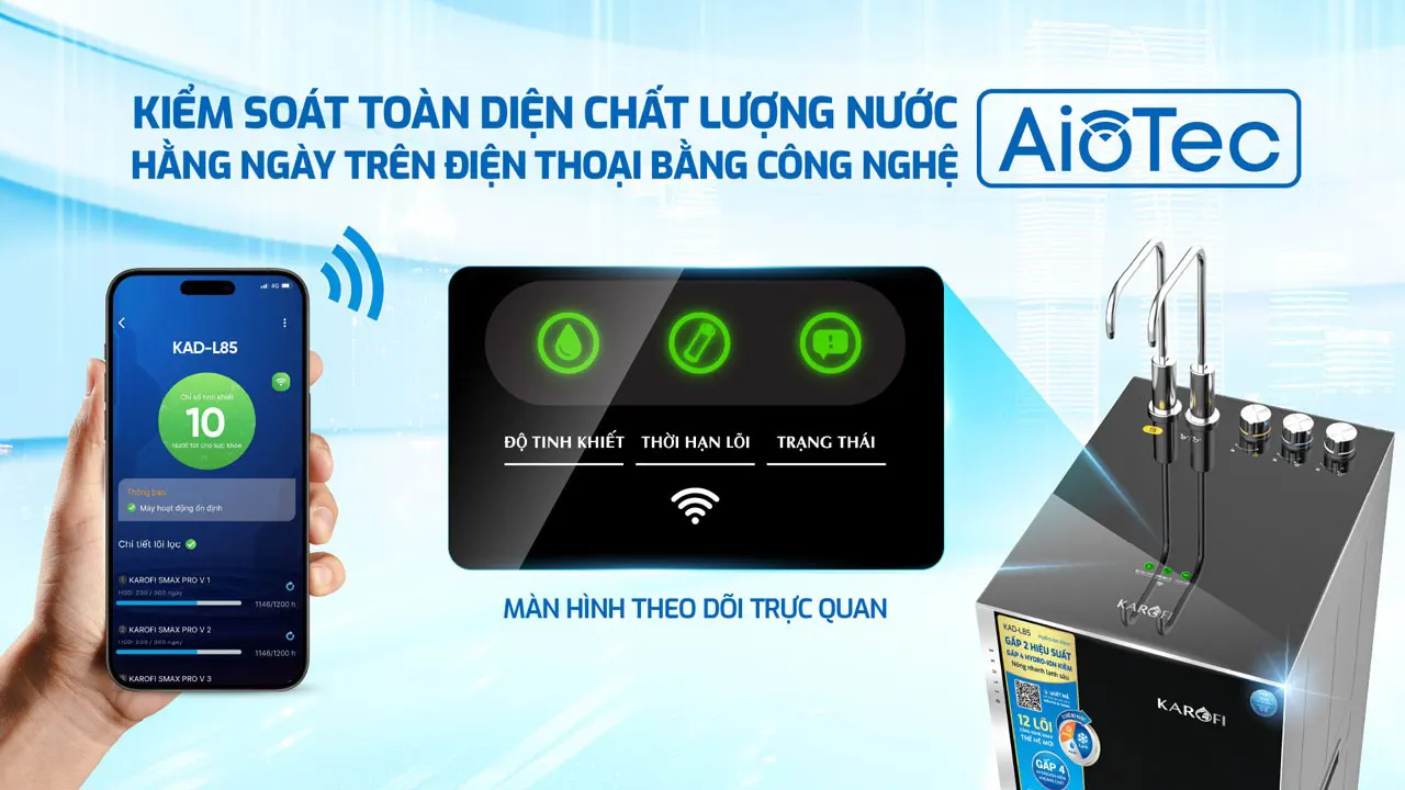 Công nghệ Aiotec Máy lọc nước Karofi KAD-L85