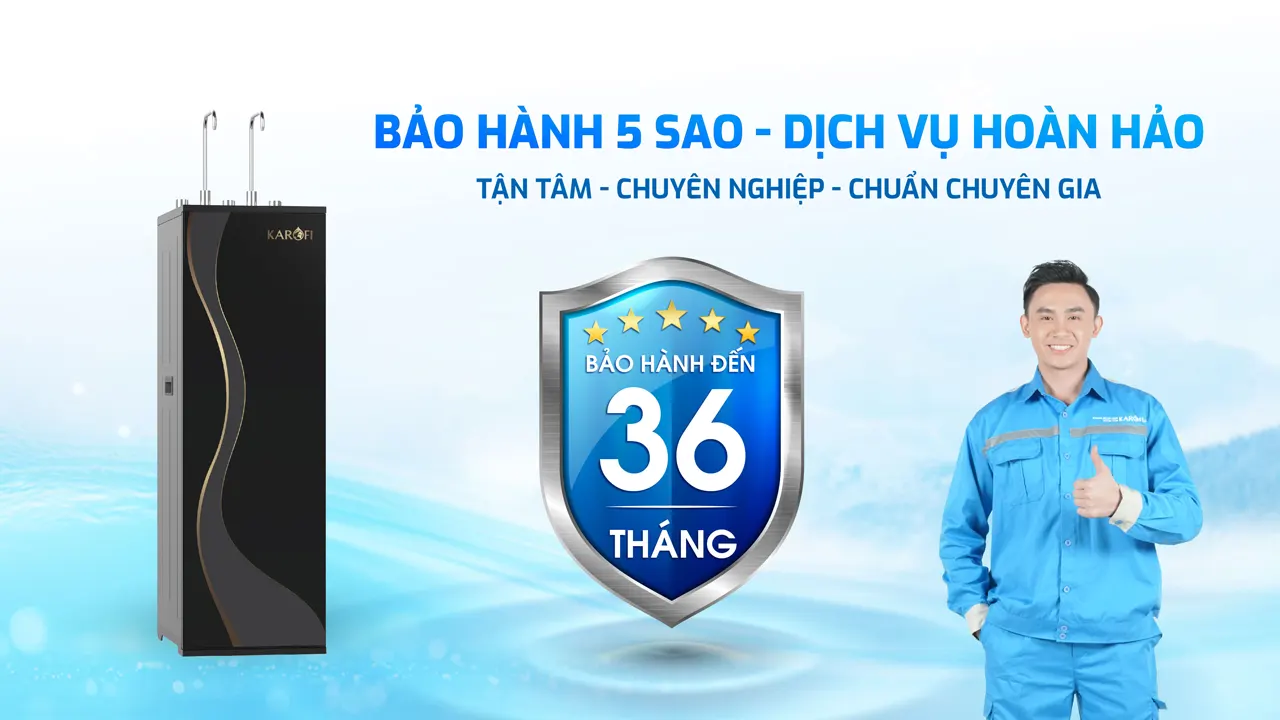 Bảo hành 36 tháng Máy lọc nước nóng lạnh Karofi KAD-D66S Pro