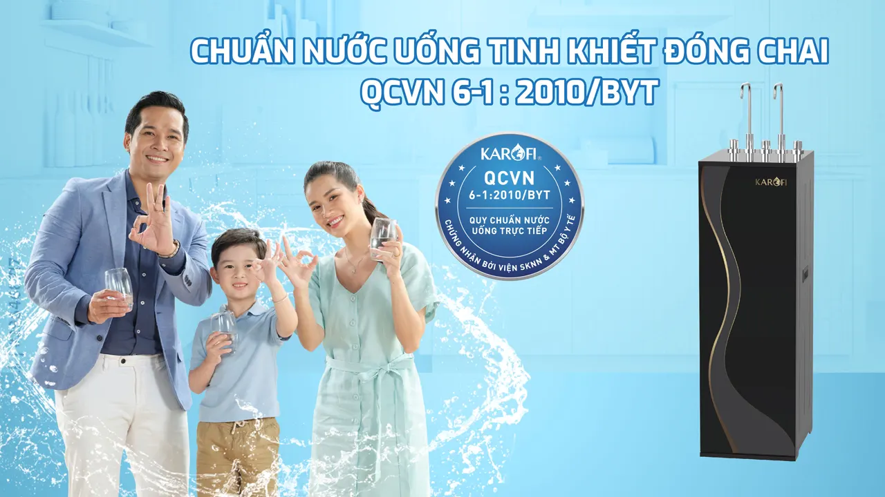 Chuẩn nước uống Máy lọc nước nóng lạnh Karofi KAD-D66S Pro