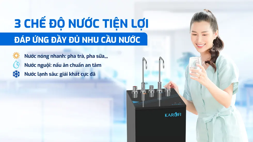 Máy lọc nước nóng lạnh Karofi KAD-L68