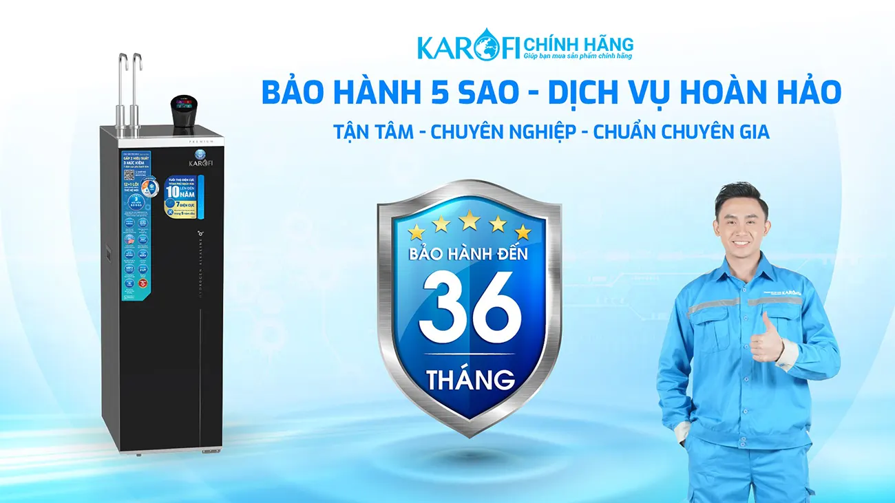 Máy lọc nước nóng lạnh Hydro-ion kiềm Karofi KAE-S88 PROMAX