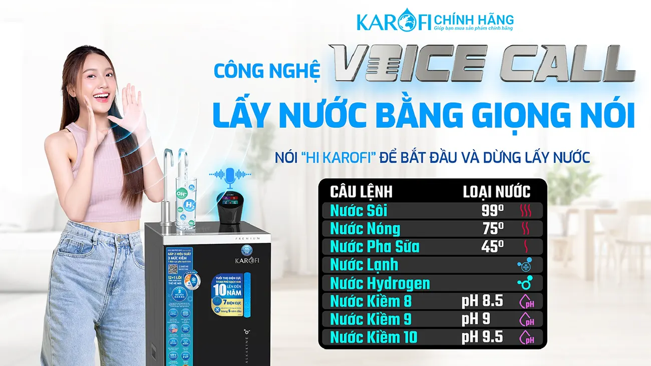 Máy lọc nước nóng lạnh Hydro-ion kiềm Karofi KAE-S88 PROMAX