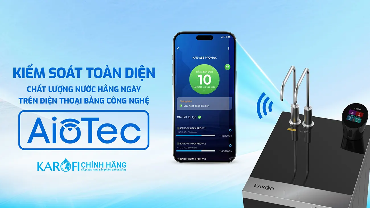 Máy lọc nước nóng lạnh Hydro-ion kiềm Karofi KAE-S88 PROMAX