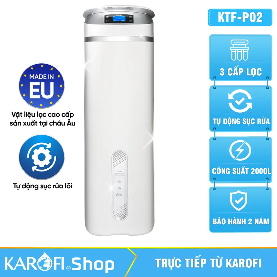 Máy lọc nước tổng đầu nguồn Karofi KTF-P02 - Mới 2025